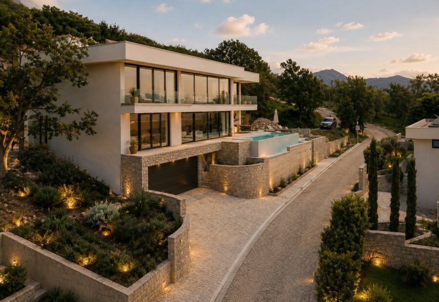 Visualisation of the villa after the finishing works