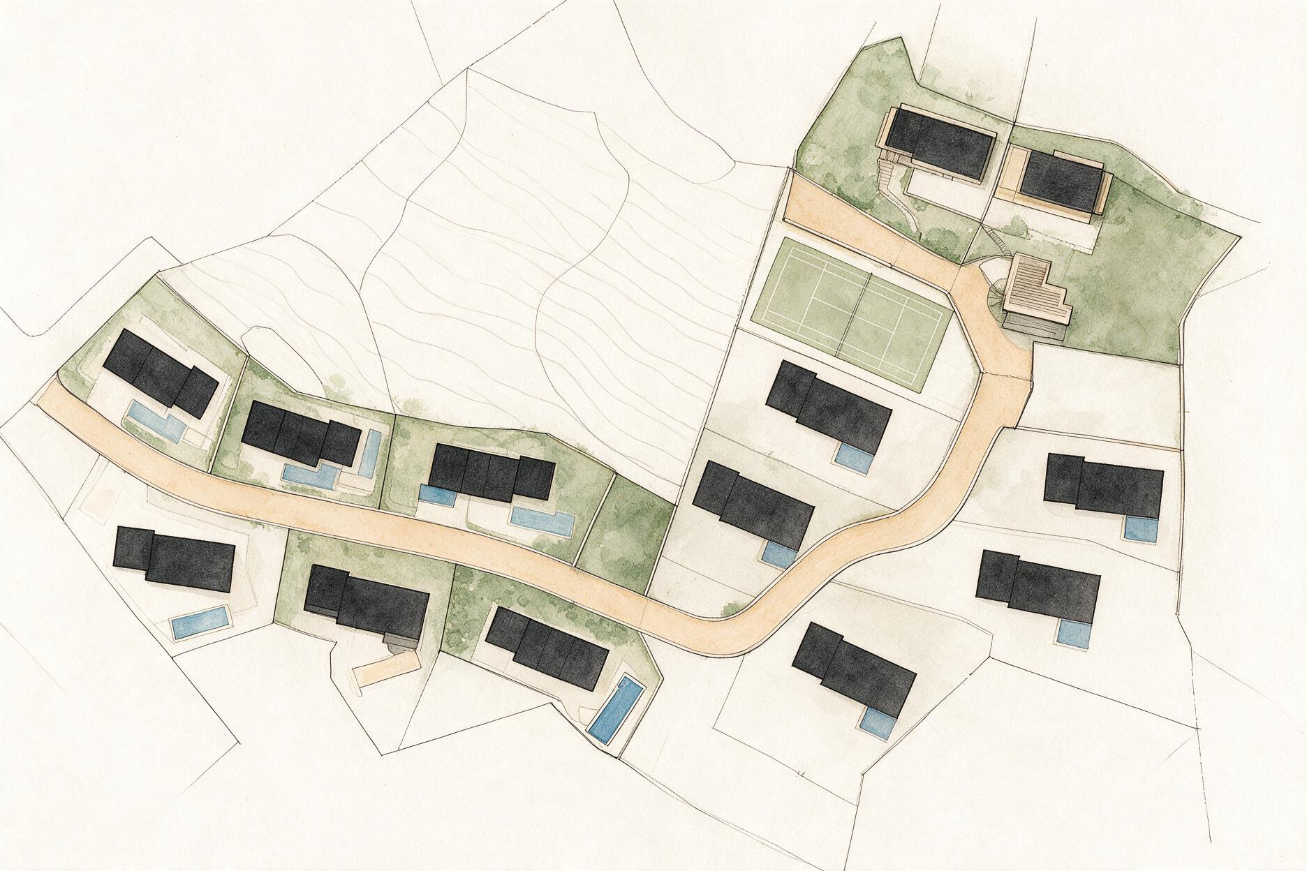 Layout of the estate