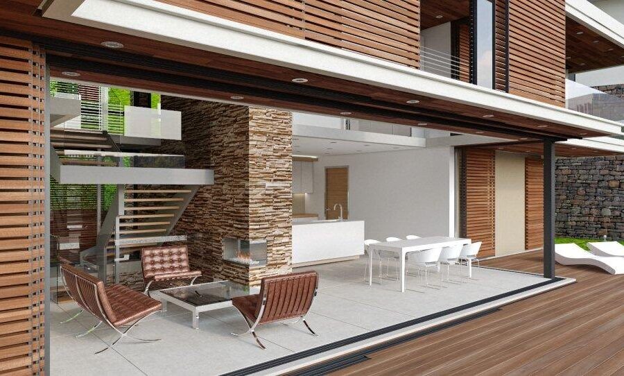 Design concept, terrace off the living room