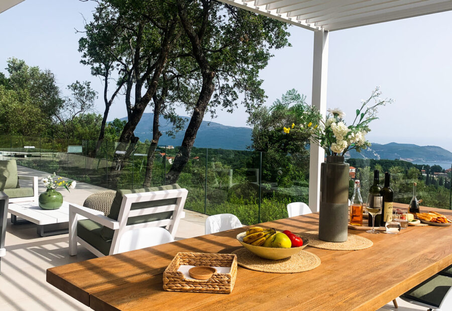 Dining on the terrace