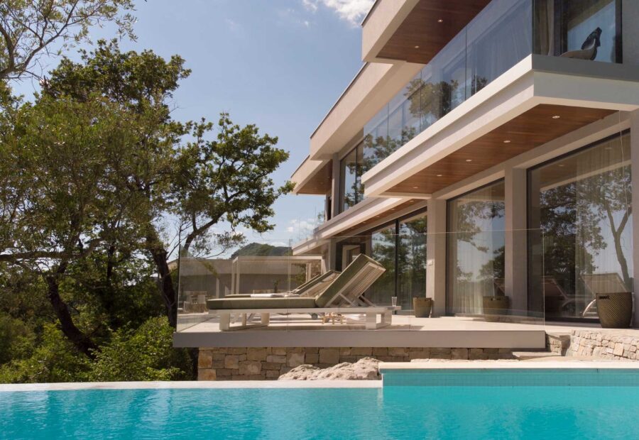 The house and the pool